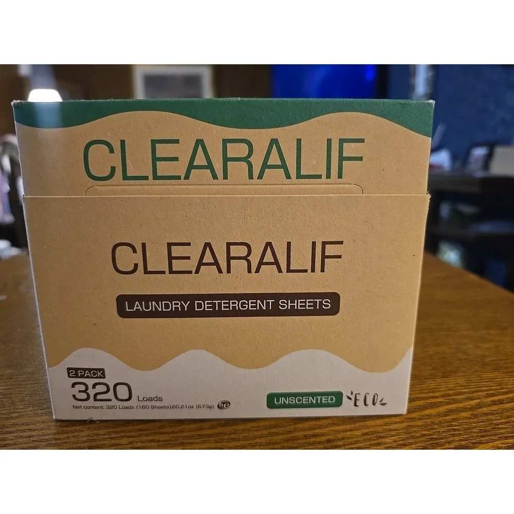 Laundry Detergent Sheets for 160 Loads,‎ Unscented, Eco-Friendly  Hypoallergenic